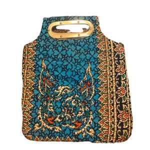 Vintage batik cotton fabric handbag